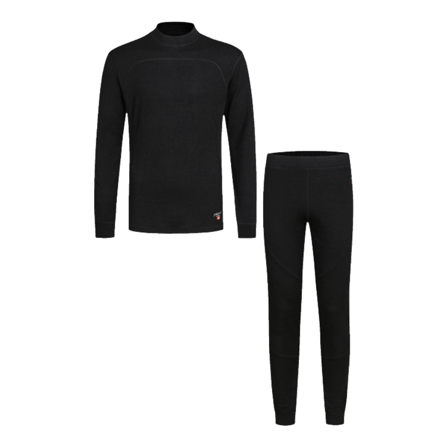 Buxur og langermabolur úr 80% Merino ull.